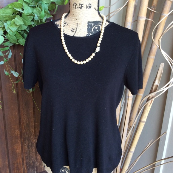 Talbots Sweaters - Black Talbot short sleeve sweater
